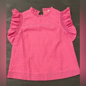 Jodifl check ruffle top